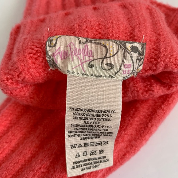 Free People Uptown Knit Wrist Arm Warmers Hot pink - Picture 8 of 8